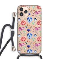 Bloemetjes: iPhone 11 Pro Transparant Hoesje met koord
