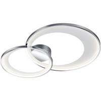 Dimbare LED Plafondlamp 36W - Warm Wit 3000K - Ovaal Chroom Aluminium