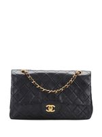 CHANEL Pre-Owned 1994-1996 pre-owned schoudertas met dubbele omslag - Zwart - thumbnail