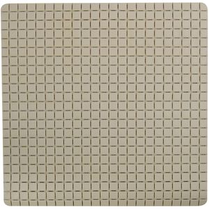 MSV Douche/bad anti-slip mat badkamer - rubber - beige - 54 x 54 cm - Badmatjes