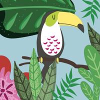 Diversen Servetten jungle bird 33x33 cm