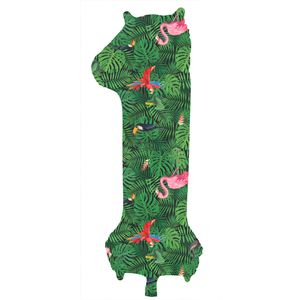 Folieballon Cijfer 1 Jungle Print (86cm)