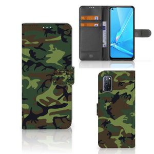 OPPO A72 | OPPO A52 Telefoon Hoesje Army Dark