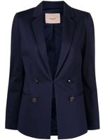 TWINSET blazer en tweed à boutonnière croisée - Bleu