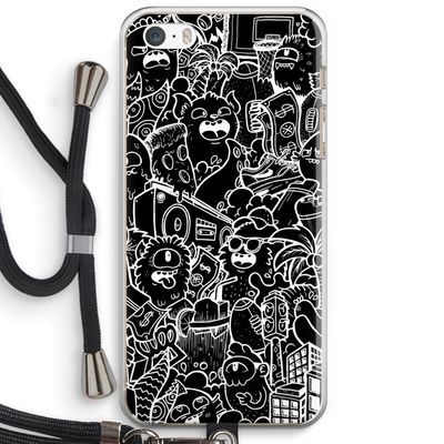 Vexx Black City : iPhone 5 / 5S / SE Transparant Hoesje met koord