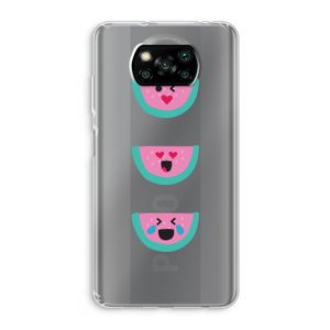 Smiley watermeloen: Xiaomi Poco X3 Pro Transparant Hoesje