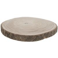 Houten boomschijf woondecoratie/onderzetter/plateau - 40 x 3,5 cm - schijven