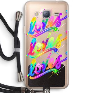 Loves: Samsung Galaxy J3 (2016) Transparant Hoesje met koord