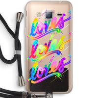 Loves: Samsung Galaxy J3 (2016) Transparant Hoesje met koord