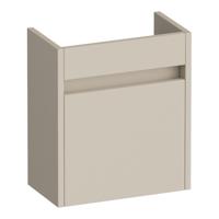 Brauer Adore Fonteinkast - 40 cm - met 1 Deur Greeploos Rechtsdraaiend - Mat Beige