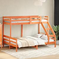 Stapelbed massief grenenhout wasbruin 80x200/140x200 cm