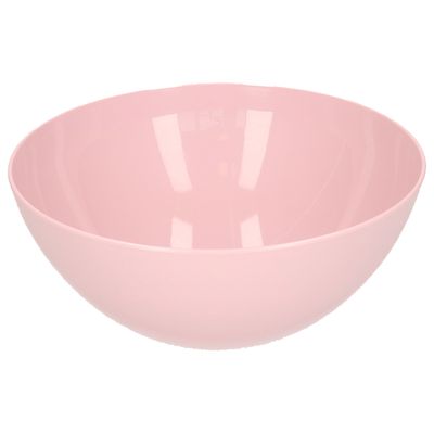 Serveerschaal/saladeschaal - D20 x H8 cm - kunststof - roze