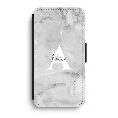 Ivory Marble: iPhone XR Flip Hoesje