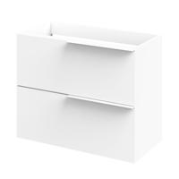 Wastafelonderkast Tiger Pocket 80 cm Hoogglans Wit Met Matwitte Grepen