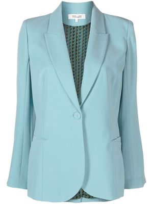 DVF Diane von Furstenberg blazer à simple boutonnage - Bleu