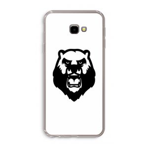 Angry Bear (white): Samsung Galaxy J4 Plus Transparant Hoesje