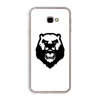 Angry Bear (white): Samsung Galaxy J4 Plus Transparant Hoesje