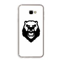 Angry Bear (white): Samsung Galaxy J4 Plus Transparant Hoesje