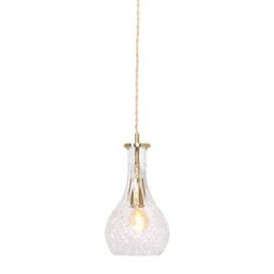 Mexlite Grazio glass hanglamp - E27 (grote fitting) - messing