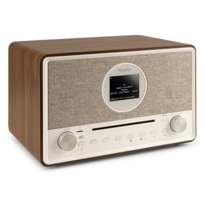 DAB Radio met CD Speler en Bluetooth - Audizio Lucca - FM en Internetradio - AUX en USB Stick Ingang - Wekker