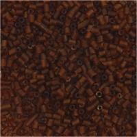 Creativ Company Rocailles 2-cut, d 1,7 mm, afm 15/0, gatgrootte 0,5 mm, bruin, 500 gr/ 1 zak