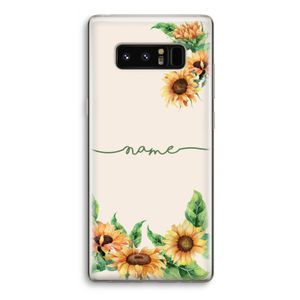 Zonnebloemen: Samsung Galaxy Note 8 Transparant Hoesje