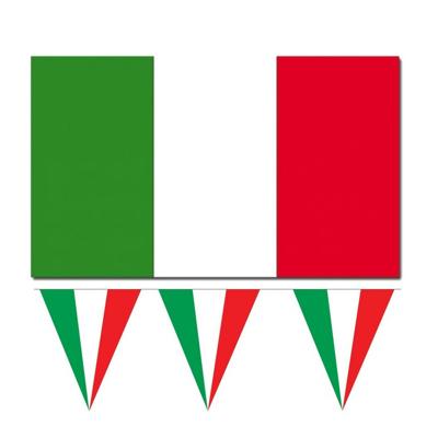 Italie vlaggen versiering set - binnen/buiten - 3-delig - Landen decoraties