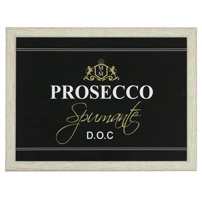 Schootkussen Prosecco zwart 43x33x9cm