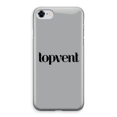 Topvent Grijs Zwart: iPhone 8 Transparant Hoesje