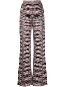 Missoni pantalon en intarsia à coupe évasée - Noir