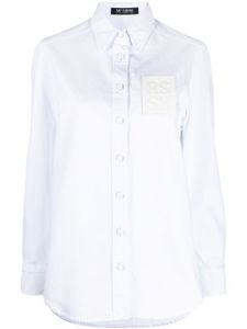 Raf Simons chemise à patch logo - Blanc