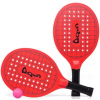 Rode beachball set met tennisracketprint buitenspeelgoed   -