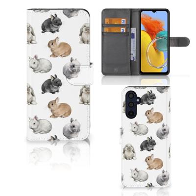 Telefoonhoesje | Met pasjeshouder | voor Samsung Galaxy M14 Konijntjes