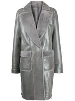 Lorena Antoniazzi manteau à effet métallisé - Gris Lorena Antoniazzi manteau à effet métallisé - Gris