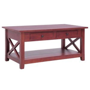 vidaXL Salontafel 100x55x46 cm massief mahoniehout bruin