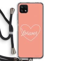 Forever heart: Samsung Galaxy A22 5G Transparant Hoesje met koord
