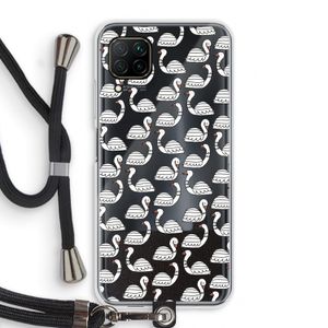 Zwanen: Huawei P40 Lite Transparant Hoesje met koord