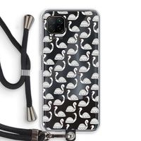 Zwanen: Huawei P40 Lite Transparant Hoesje met koord
