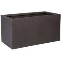 Bloempot - STRATA - Geribbelde bak - Ø 38,5 cm x 17,5 cm H x 46,5 cm L - Askleur