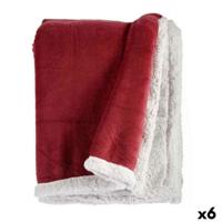 Deken Gift Decor Wit Donkerroze 130 x 1 x 170 cm (6 Stuks)
