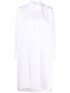 Maison Margiela robe-chemise à ourlet plus long au dos - Blanc