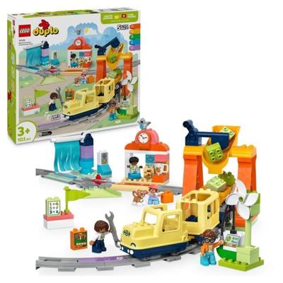 LEGO DUPLO My Town 10428 De Grote Interactieve Gemeenschapstrein - Speelgoed voor jonge kinderen vanaf 3 jaar