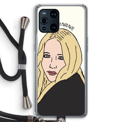 Mary Kate: Oppo Find X3 Pro Transparant Hoesje met koord
