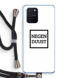 Negenduust vierkant: Samsung Galaxy Note 10 Lite Transparant Hoesje met koord