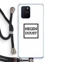 Negenduust vierkant: Samsung Galaxy Note 10 Lite Transparant Hoesje met koord Negenduust vierkant: Samsung Galaxy Note 10 Lite Transparant Hoesje met koord