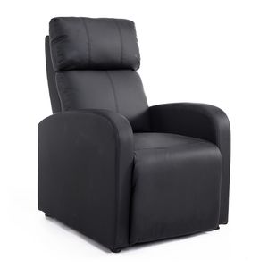HOMCOM relaxstoel ruststoel tv-stoel stoel met ligfunctie kunstleer (zwart)