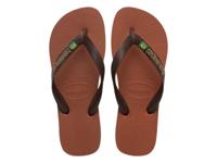 Havaianas Brasil logo dark brown Bruin maat 4142