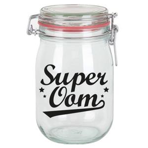 Cadeau voorraadpot - oom - glas - 11 x 11 cm - 1 liter - verjaardag cadeau - snoeppot