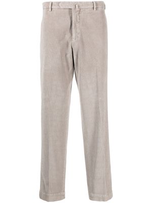Dell'oglio pantalon en velours côtelé à coupe fuselée - Gris