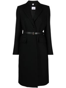 Burberry manteau long à simple boutonnage - Noir